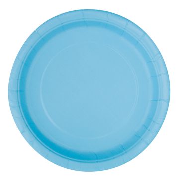 Plates Light Blue 17cm (8pcs)