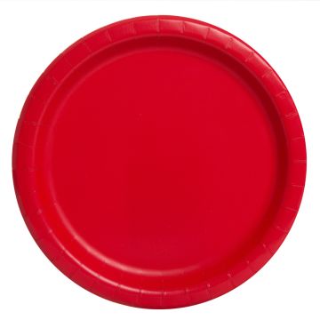 Red Plates 17cm (8pcs)