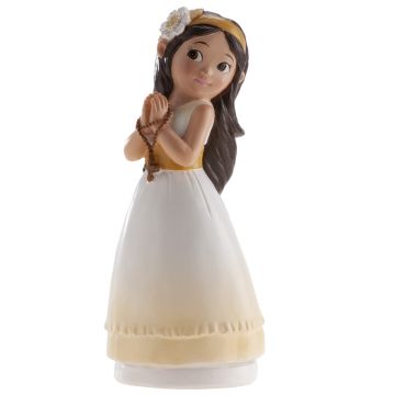 Communion figurine - Girl and her rosary