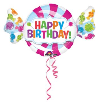 Alu balloon - Bonbon Happy Birthday