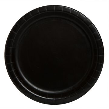 Assiettes Noires 17cm (8pcs)