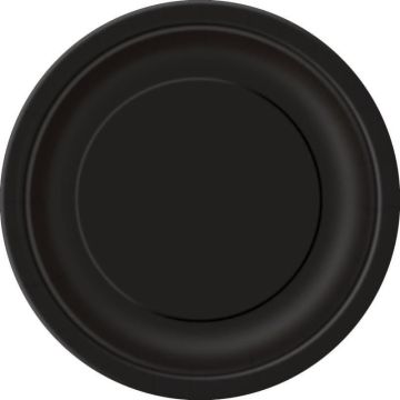 Assiettes Noires 17cm (20pcs)