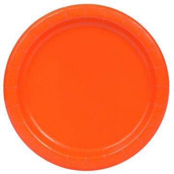Orange plates 17cm (8pcs)