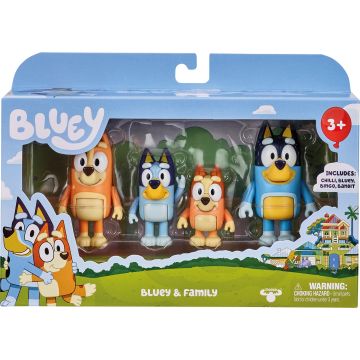 La Famille de Bluey - 4 figurines mobiles