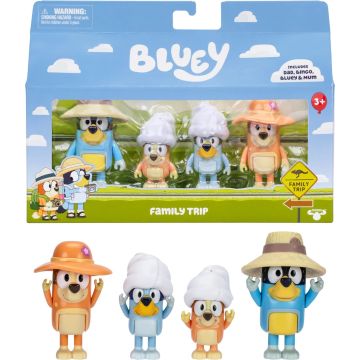 La Famille de Bluey en voyage - 4 figurines