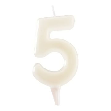 Candle Number 5 Fluorescent (6cm)