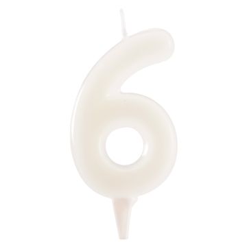 Candle Number 6 Fluorescent (6cm)