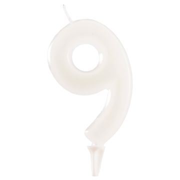 Candle Number 9 Fluorescent (6cm)