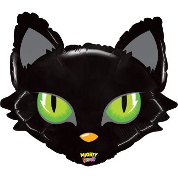 Alu-Ballon - Gruselige schwarze Katze (71cm)