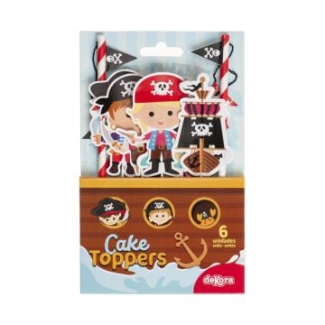 Cake Topper - Pirate (6pcs)