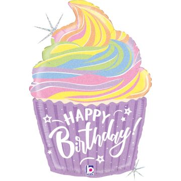 Ballon Alu - Cupcake Happy Birthday (69cm)