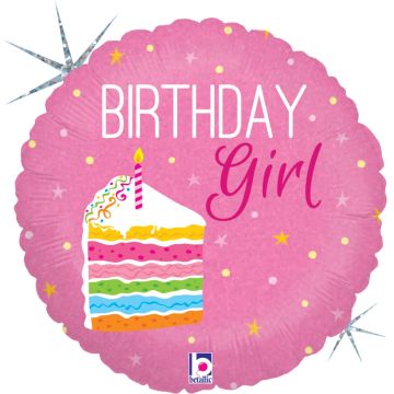 Ballon alu - Birthday girl