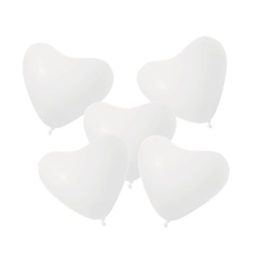 Herzluftballons - Weiß (5St.)