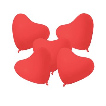 Herzluftballons - Rot (5St.)