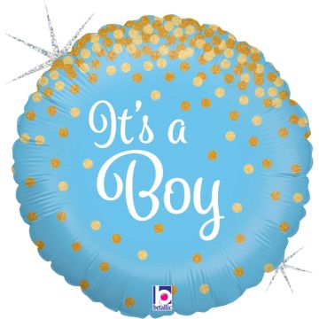Alu-Ballon Rund - It's a Boy (46cm)