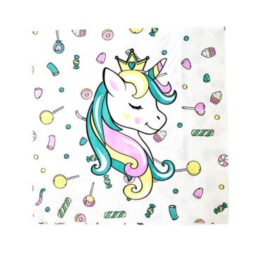 Unicorn napkins Gourmande (16pcs)