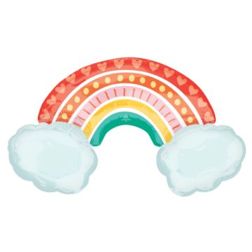 Wolken- und Regenbogenballon