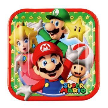 Assiettes - Super Mario Bros et Luigi (8pcs)