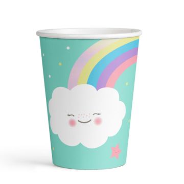 Rainbow and cloud cups (8 pieces)