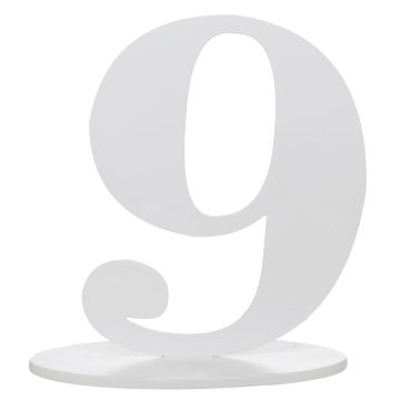 White Number 9 Placemat