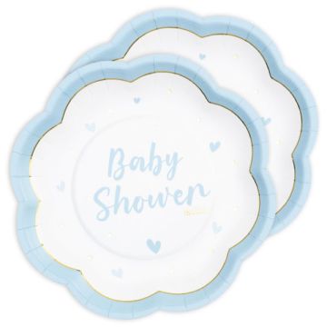 Assiettes - Baby Shower Bleu (8pcs)