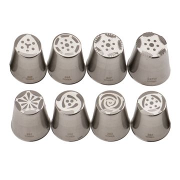 Set of 8 stainless steel Russian sockets