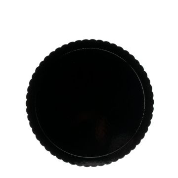 Spitzentablett rund - schwarz - 25cm