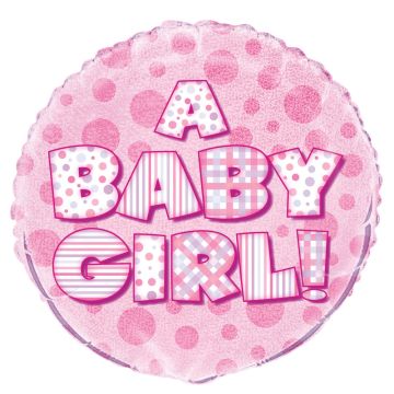 Baby Girl Alu Luftballon