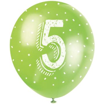Luftballons 5 Jahre sortiert 30cm (5Stk)