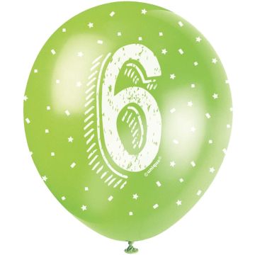Luftballons 6 Jahre sortiert 30cm (5Stk)