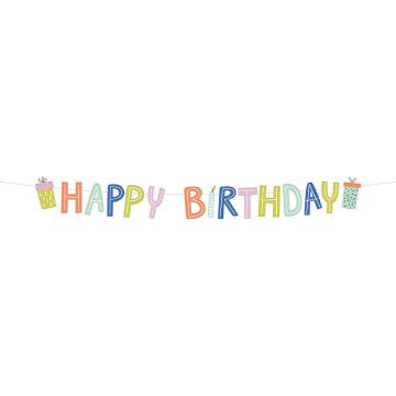 Garland - Happy Birthday - Multicolor (150cm)