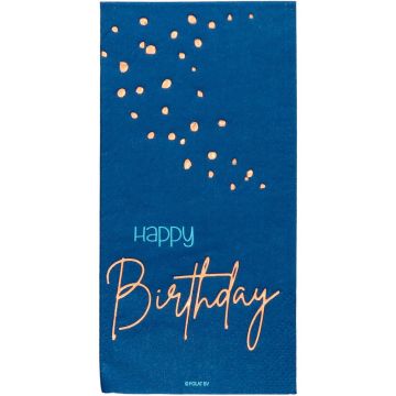 Serviettes - Happy Birthday - Bleu (10pcs)