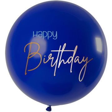 Luftballon - Happy Birthday - Blau (80cm)