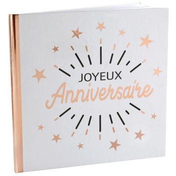 Guestbook "Happy Birthday" Etincelle Rosegold