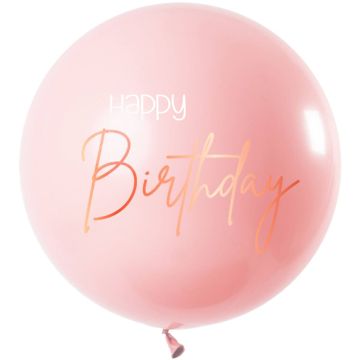 Luftballon - Happy Birthday - Rosa (80cm)