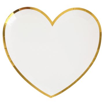 Heart plates - White (10pcs)