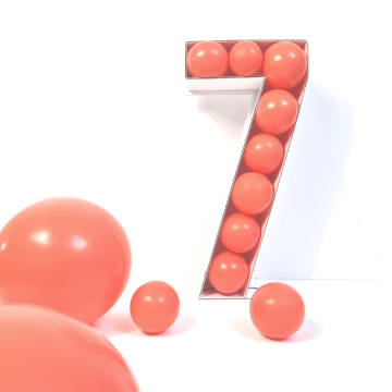 Zahl-Struktur für Luftballons 50 cm - 7