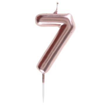 Bougie Chiffre 7 - Rose gold (9cm)