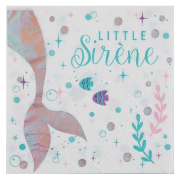 Serviette Little Sirène (20pcs)