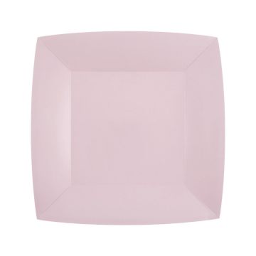 Square plates Light Pink 18cm (10pcs)