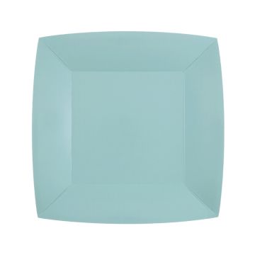 Square plates Light blue 18cm (10pcs)