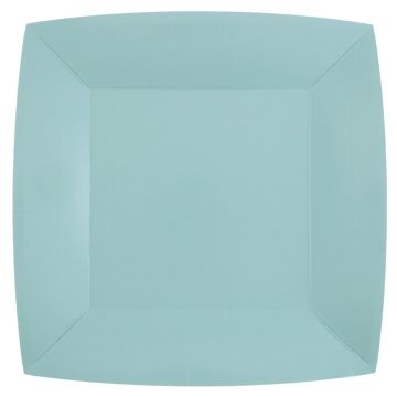 Assiettes carrées Bleu clair 23cm (10pcs)