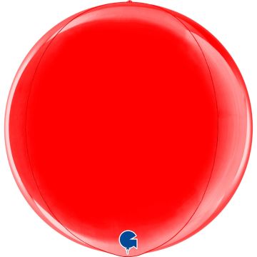 Alu-Ball Globe 4D - Rot (38cm)