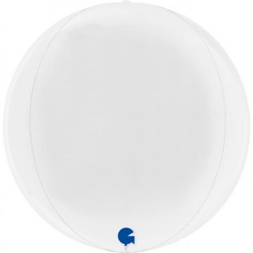 Alu-Ball Globe 4D - Weiß (29cm)