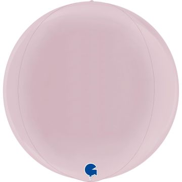 Alu-Ballon Globe 4D - Pastellrosa (38cm)
