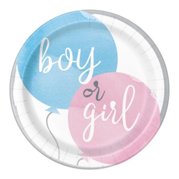 Assiettes Boy Or Girl (8 pcs)
