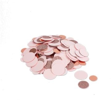 Confettis Ronds Rose, Rose gold et Paillettes