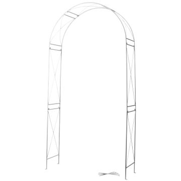 Structure Arche décorative métal blanche