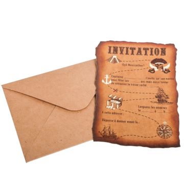 Piraten Einladungen (8Stk)