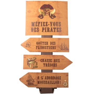 Panneau 4 flèches Pirate